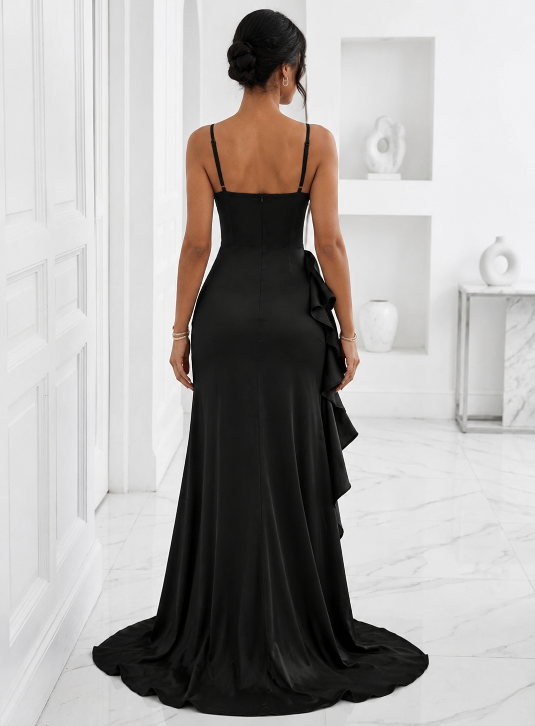 Ruffled Royale Black Opulence Gown - Image 2